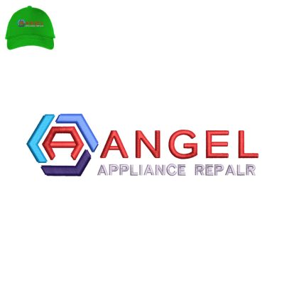 Angel Appliance Repalr 3d Puff Embroidery logo for Cap.