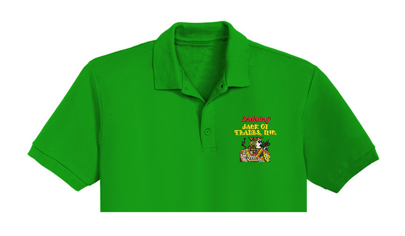 Anthony Jack Of Trades INC Embroidery logo for Polo Shirt.