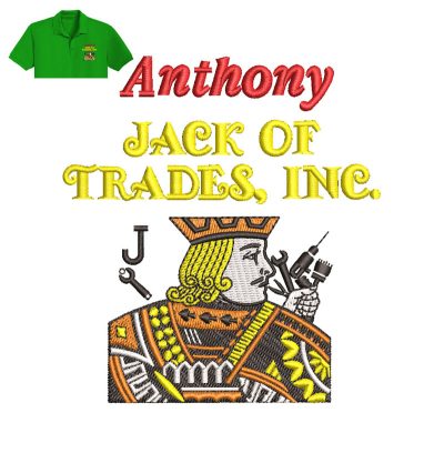Anthony Jack Of Trades INC Embroidery logo for Polo Shirt.