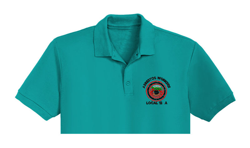 Asbestos Workers Embroidery logo for Polo Shirt.