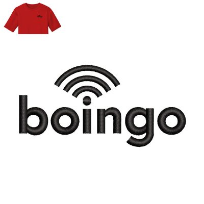 Boingo Wireless Embroidery logo for T Shirt.
