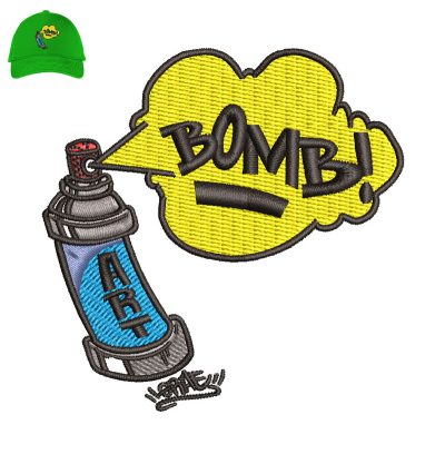 Bomb Embroidery logo for Cap.