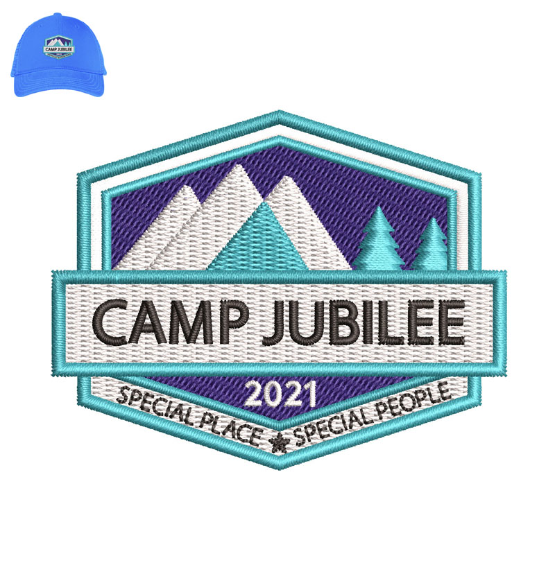 Camp Jubilee Embroidery logo for Cap.