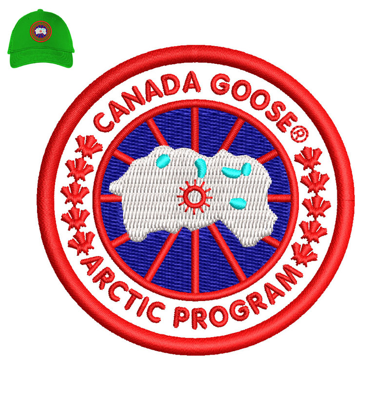 Canada Goose Embroidery logo for Cap.