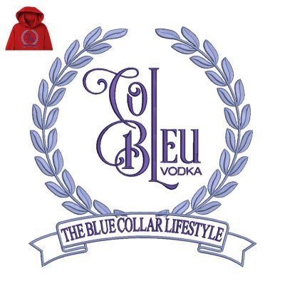 Blue Collar Lifestyle Embroidery logo for Hoodie.