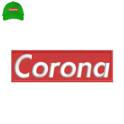 Corona Corporation Embroidery logo for Cap.