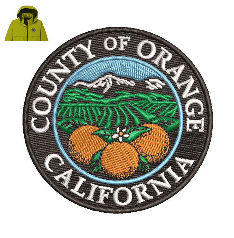 County Of Orange Embroidery logo for Jacket.