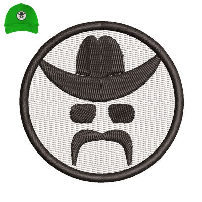 Cow Boy Embroidery logo for Cap.