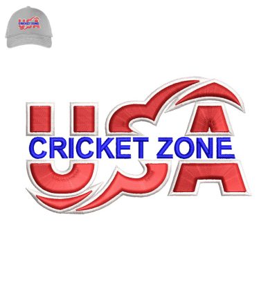 Cricket Zone USA Embroidery logo for Cap.