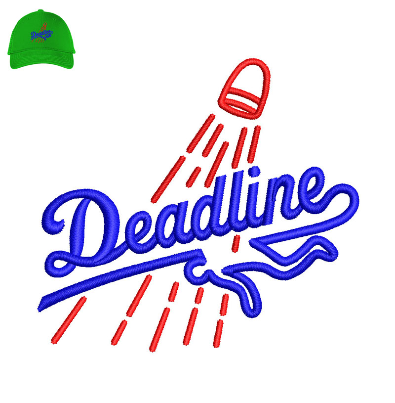 Deadline Embroidery logo for Cap.