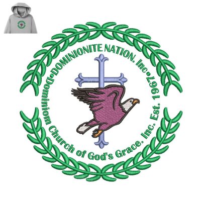 Dominionite Nation INC Embroidery logo for Hoodie.