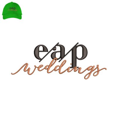 EAP Weddings Embroidery logo for Cap.