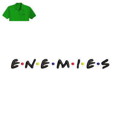 ENEMLES Embroidery logo for Polo Shirt.