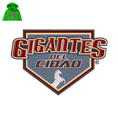 Gigantes Del Cibao Embroidery logo for Hoodie.