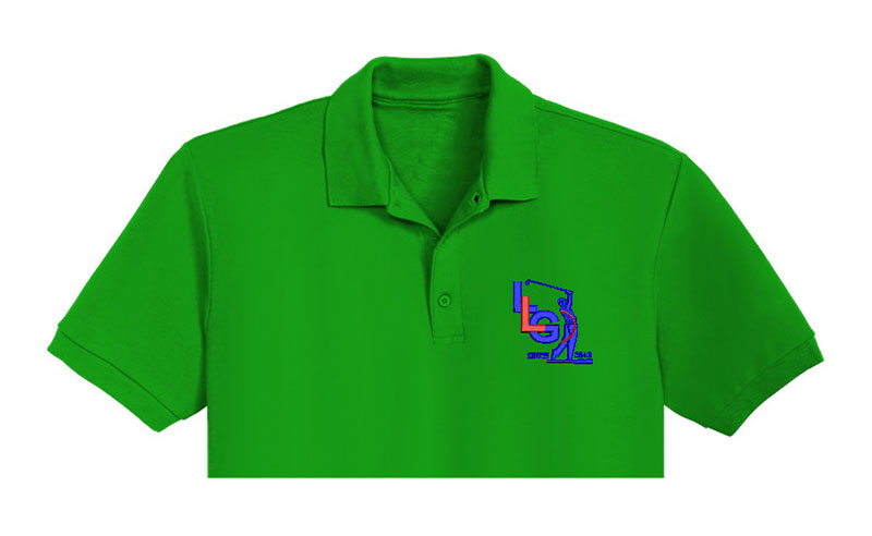 Golf Player Embroidery logo for Polo Shirt.