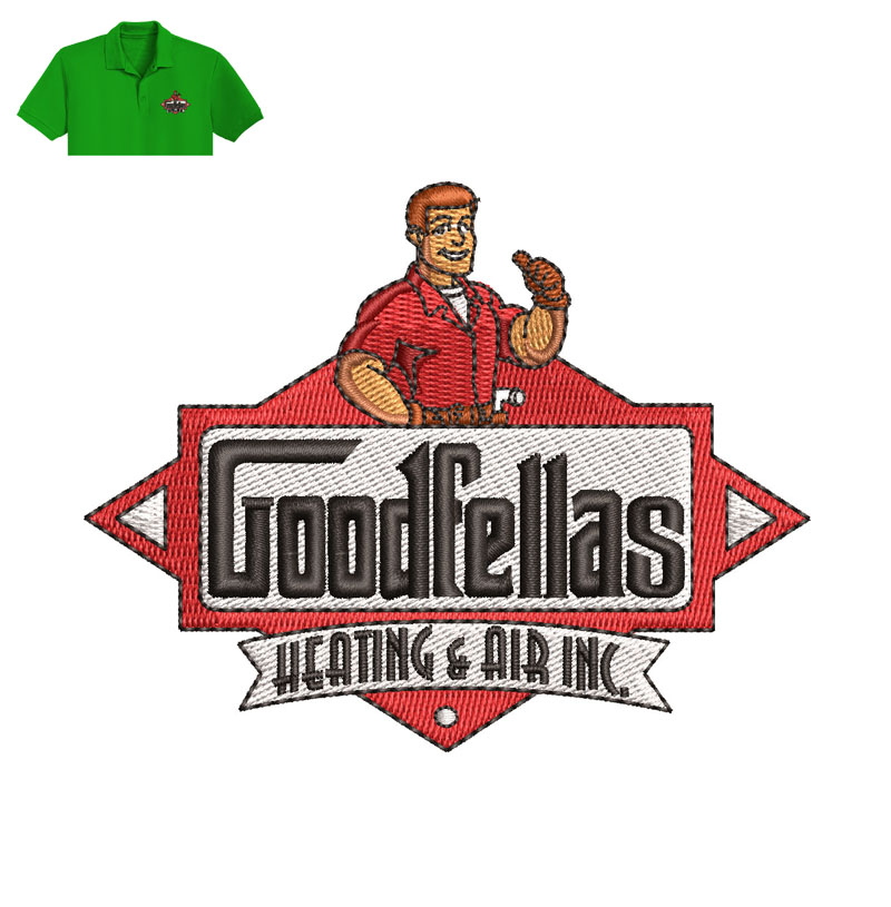 Goodfellas Embroidery logo for Polo Shirt.