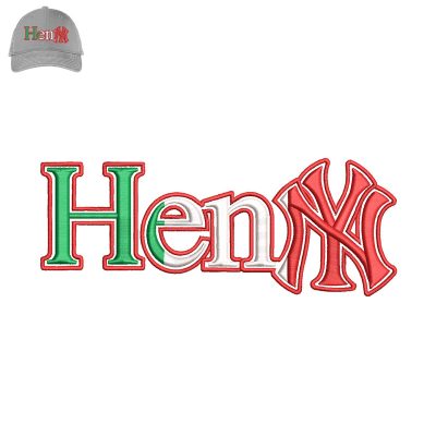 Henny 3d Puff Embroidery logo for Cap.