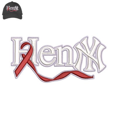 Henyn 3d Puff Embroidery logo for Cap.