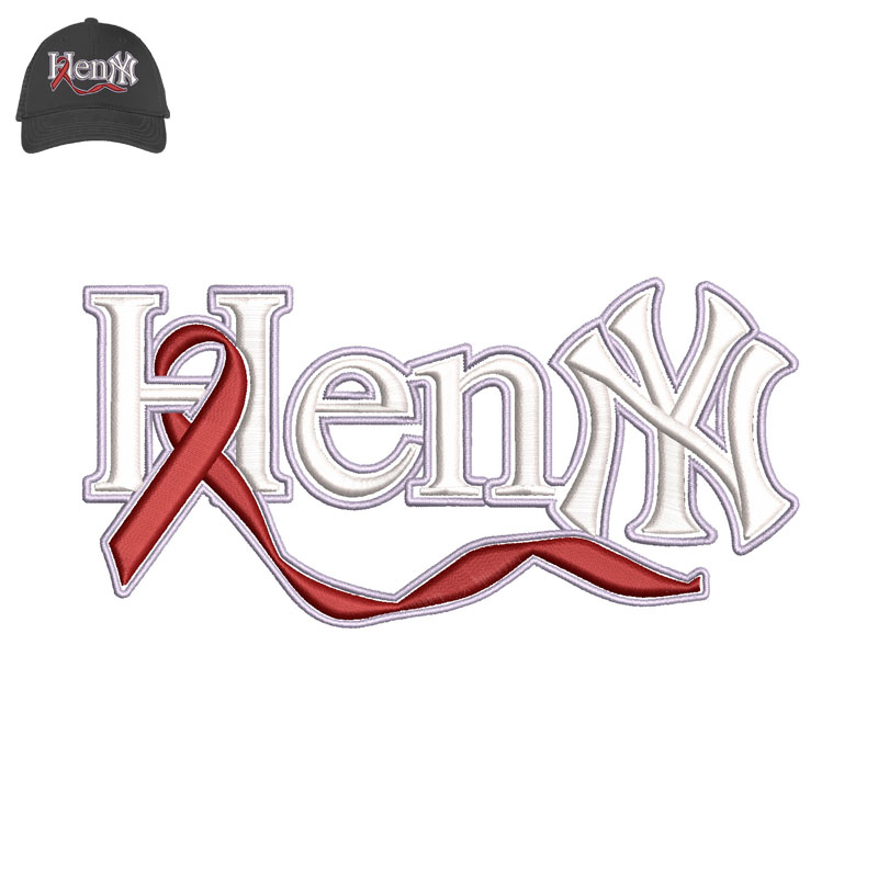 Henyn 3d Puff Embroidery logo for Cap.