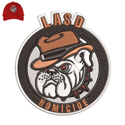 Homicide Detective Embroidery logo for Cap.