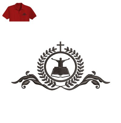 International School Of Ordination Embroidery logo for Polo Shirt.