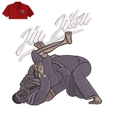Jiu Jitsu Embroidery logo for Polo Shirt.