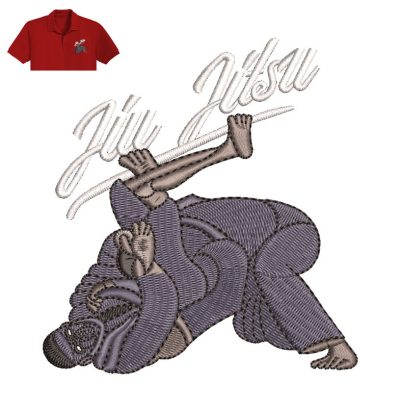 Jiu Jitsu Embroidery logo for Polo Shirt.