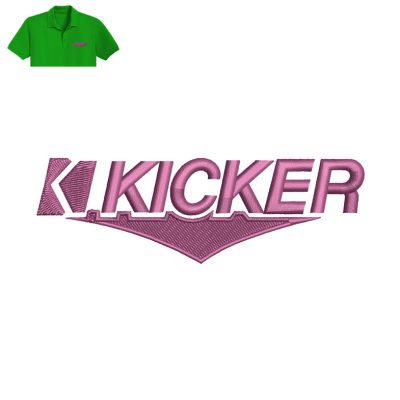 Kicker Embroidery logo for Polo Shirt.