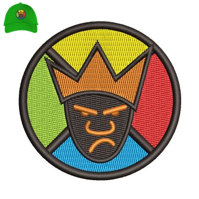 King Face Embroidery logo for Cap.