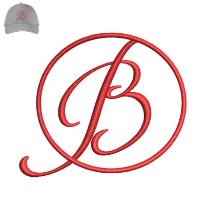 Letter B Embroidery logo for Cap.