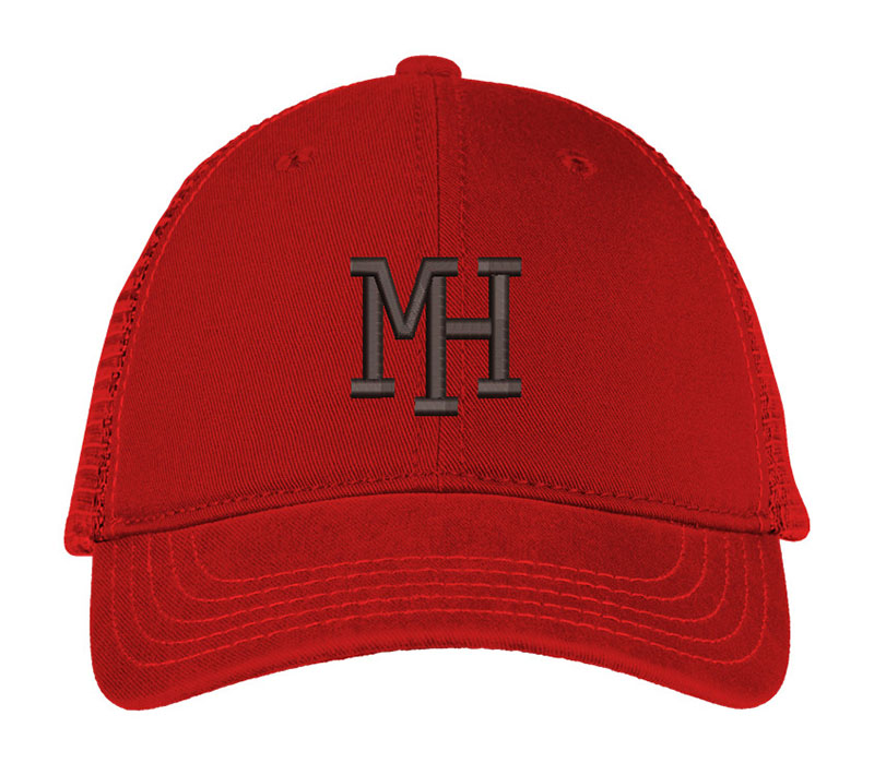 Letter MH Embroidery logo for Cap.
