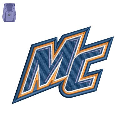 Merrimack College Embroidery logo for Bag.