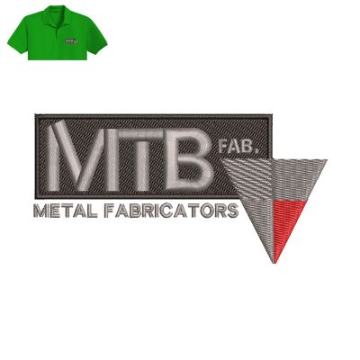 Metal Fabricators Embroidery logo for Polo Shirt.