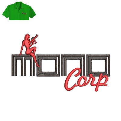 Mono Corp Embroidery logo for Polo Shirt.