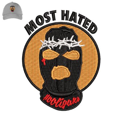 Most Hated Embroidery logo for Cap.