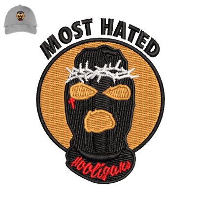 Most Hated Embroidery logo for Cap.