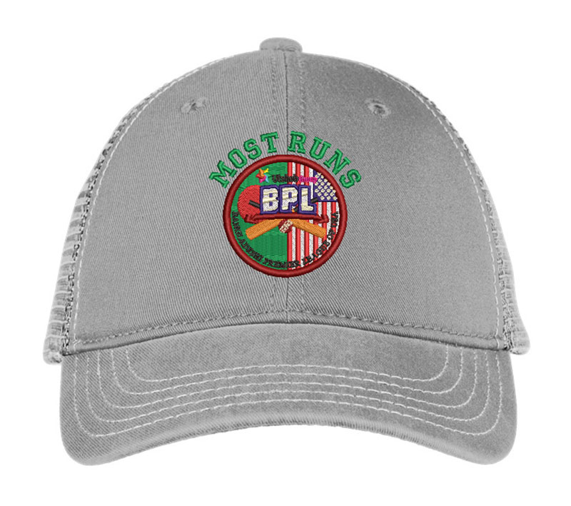 Most Runs BPL Embroidery logo for Cap.