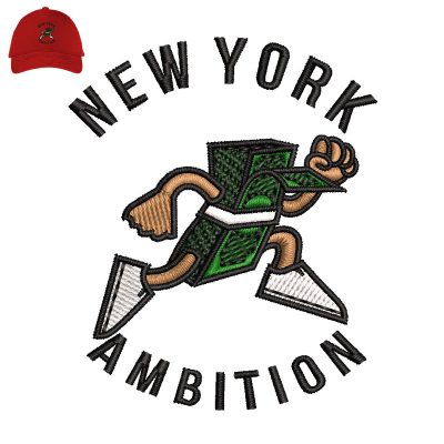 New York Ambition Embroidery logo for Cap.