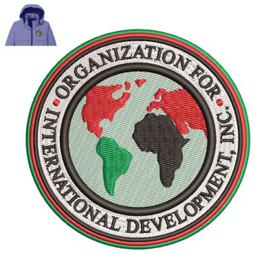 Organization For International Development Embroidery logo for Jacket.