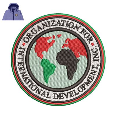 Organization For International Development Embroidery logo for Jacket.