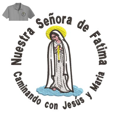 Our Lady Of Fatima Embroidery logo for Polo Shirt.
