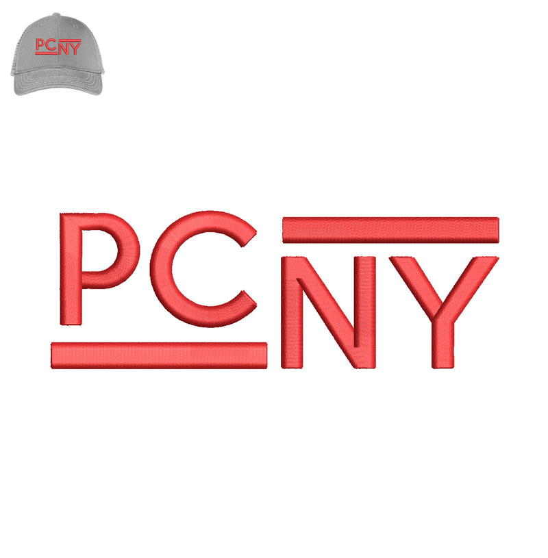 PCNY 3d Puff Embroidery logo for Cap.