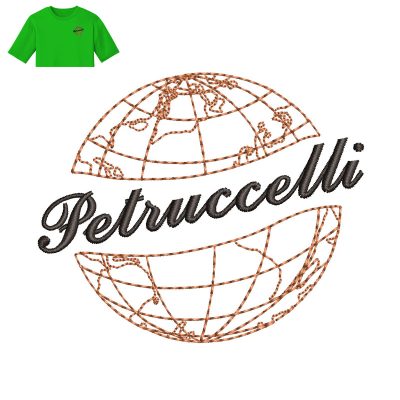Petruccelli Embroidery logo for T Shirt.