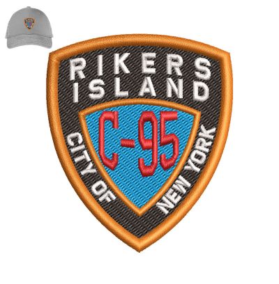 Rikers Island Embroidery logo for Cap.