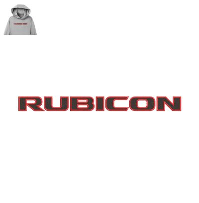 Rubicon Embroidery logo for Hoodie.