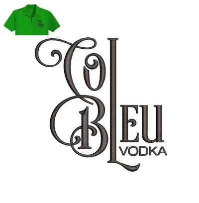 Tol Bleu Vodka Embroidery logo for Polo Shirt.