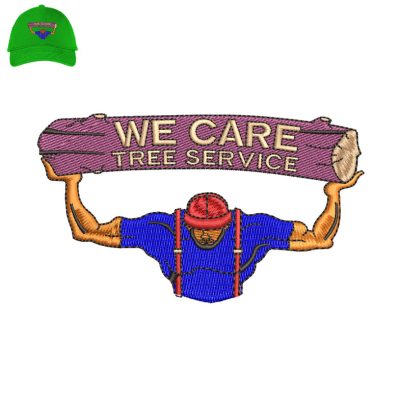 We Care Tree Service Embroidery logo for Cap.