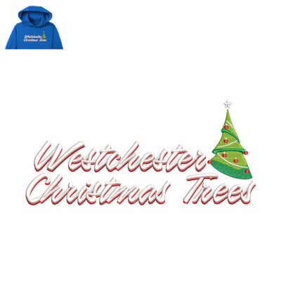 Westchester Christmas Trees Embroidery logo for Hoodie.
