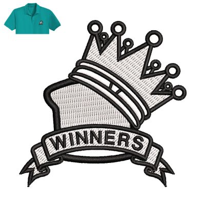 Winners Embroidery logo for Polo Shirt.