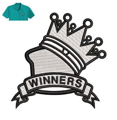 Winners Embroidery logo for Polo Shirt.